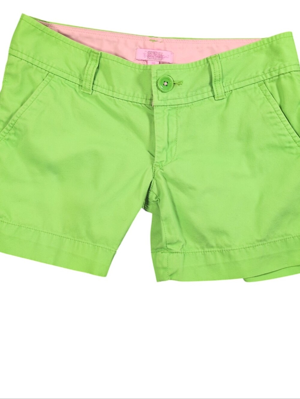 Lilly Pulitzer Lime Green Low rise Chino Shorts Size 00